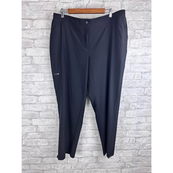 Zenergy Chicos Black Cargo Pants Wide Leg Lightweight 28" Inseam Size 3 Short XL - Picture 1 of 16